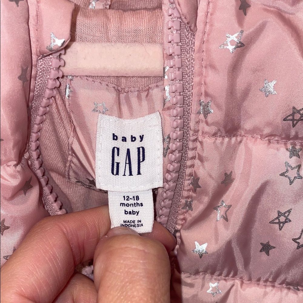 Pink Star Pattern Puffer Jacket - Picture 4 of 4